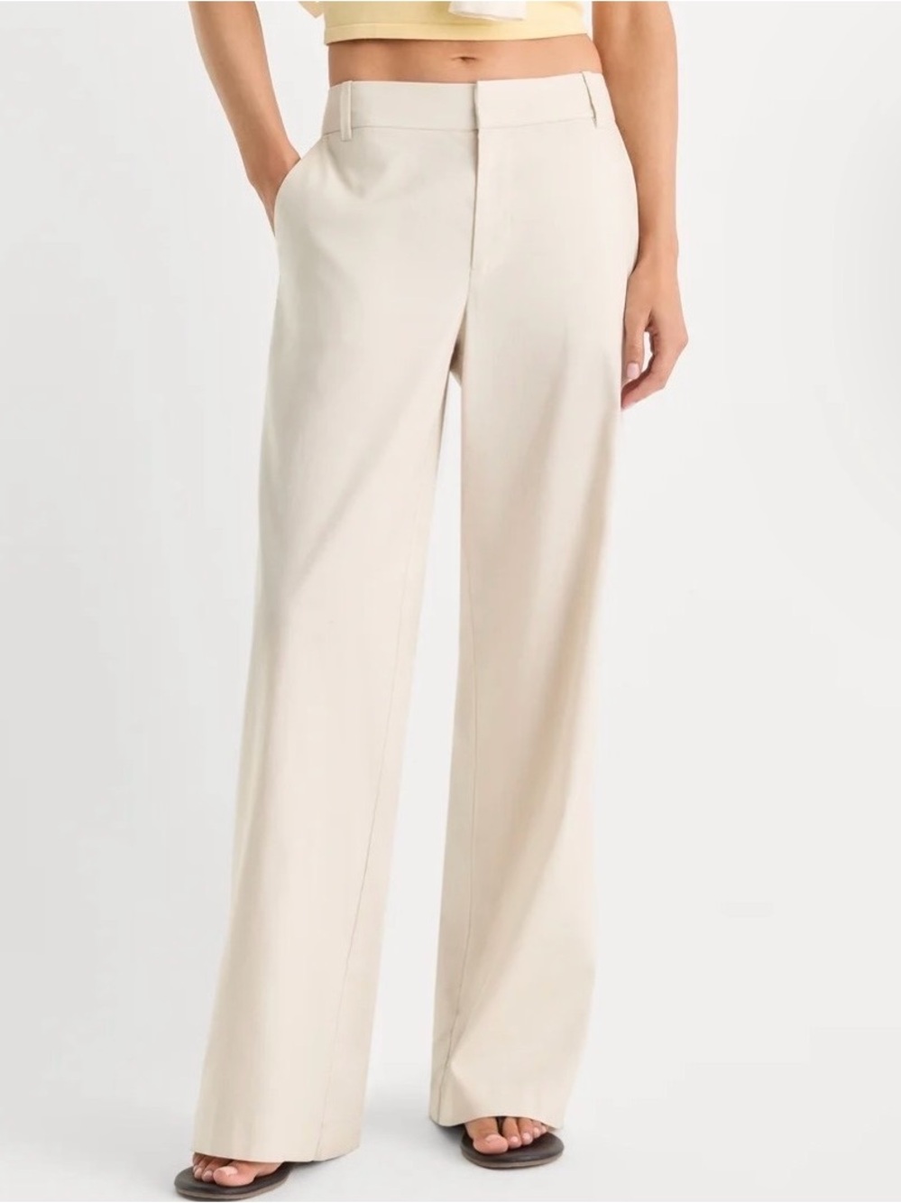 Good American The Wide Leg Linen Trouse